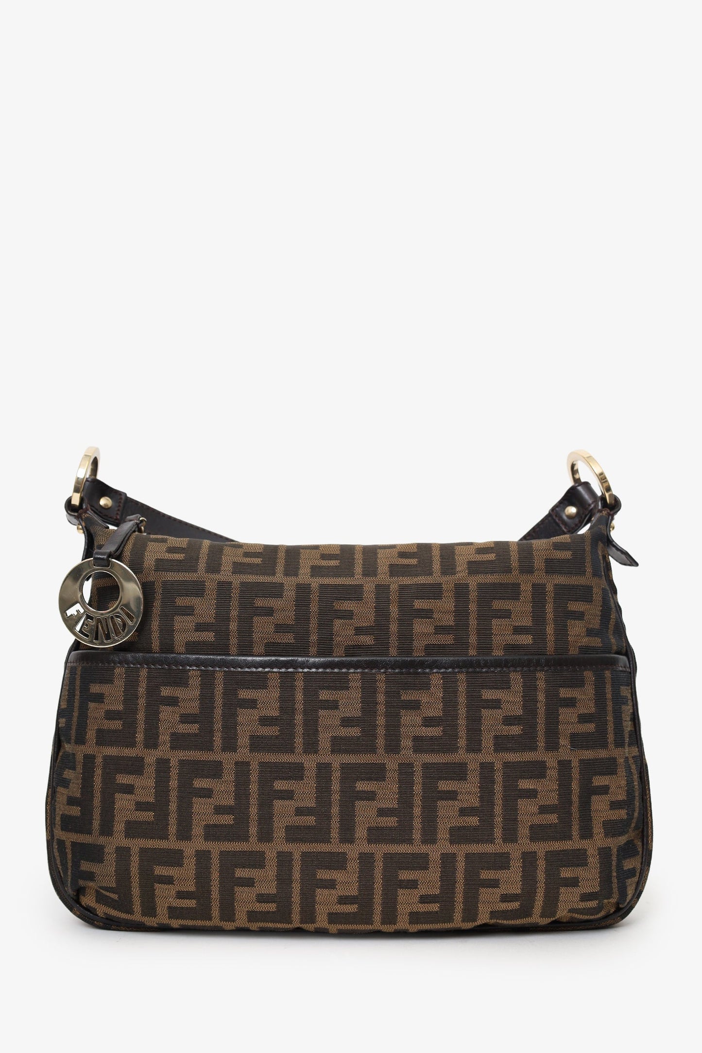 Fendi   Brown Zucca Canvas Crossbody Bag