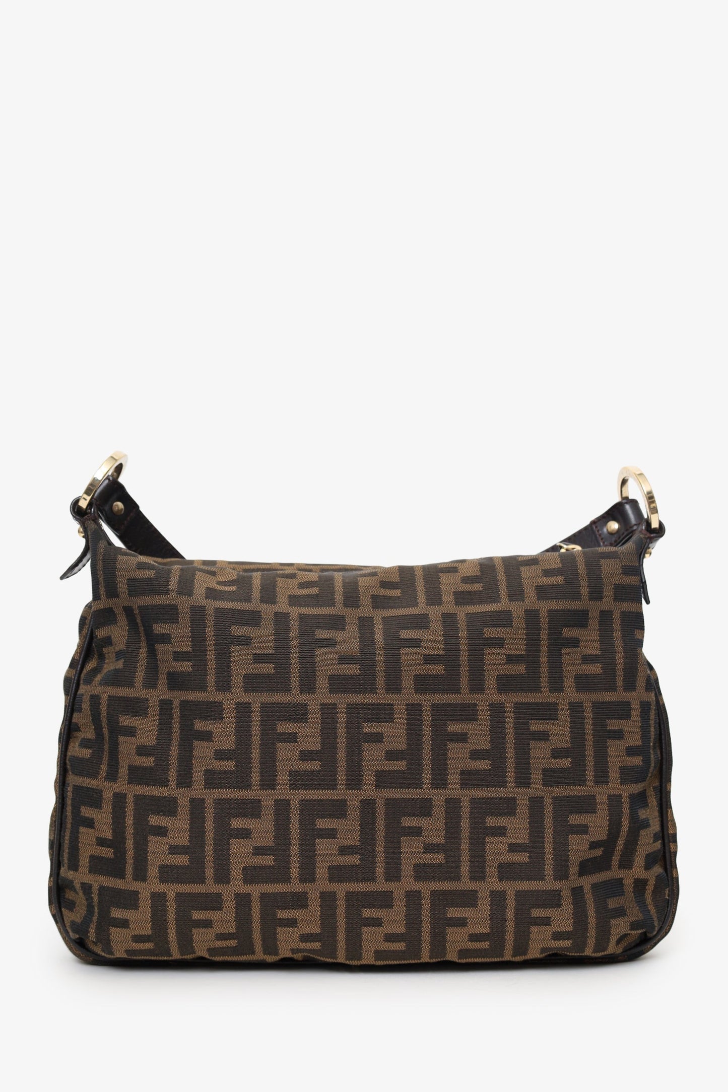 Fendi   Brown Zucca Canvas Crossbody Bag