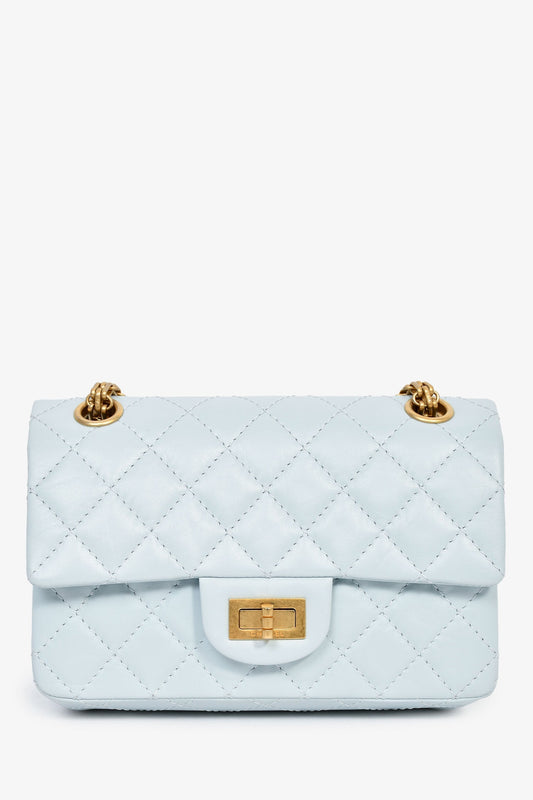 Pre-Loved Chanel™ Blue Calfskin Leather Mini 2.55 Reissue Classic Flap Bag
