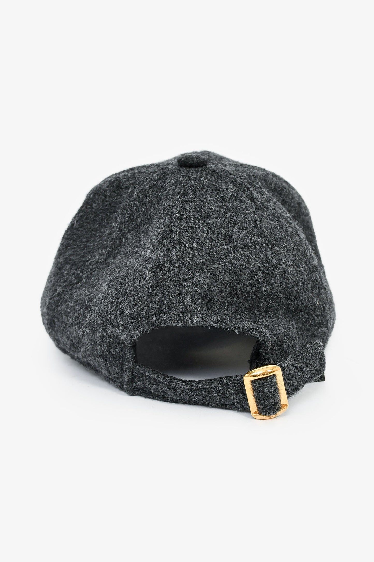 Celine Grey Wool 'Triomphe' Baseball Cap Size L