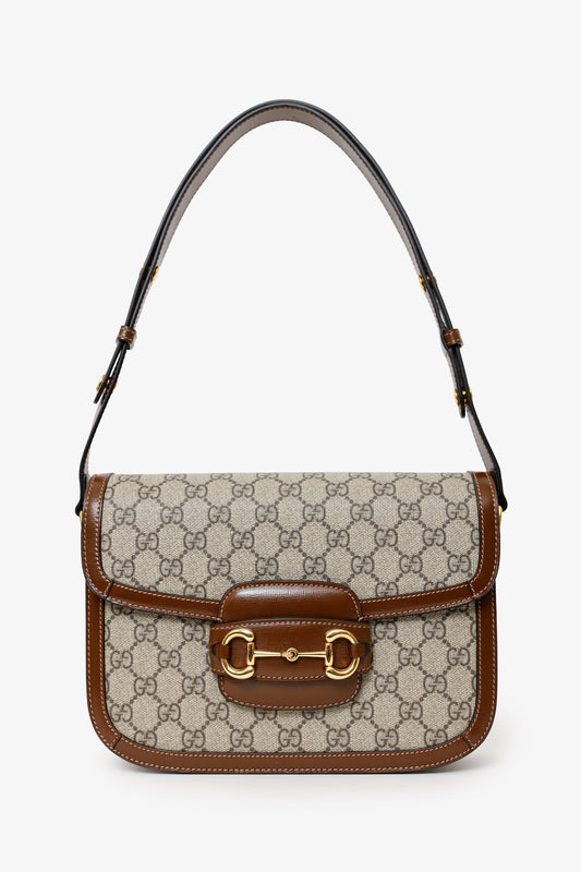 Gucci GG Supreme Horsebit 1955 Medium Shoulder Bag