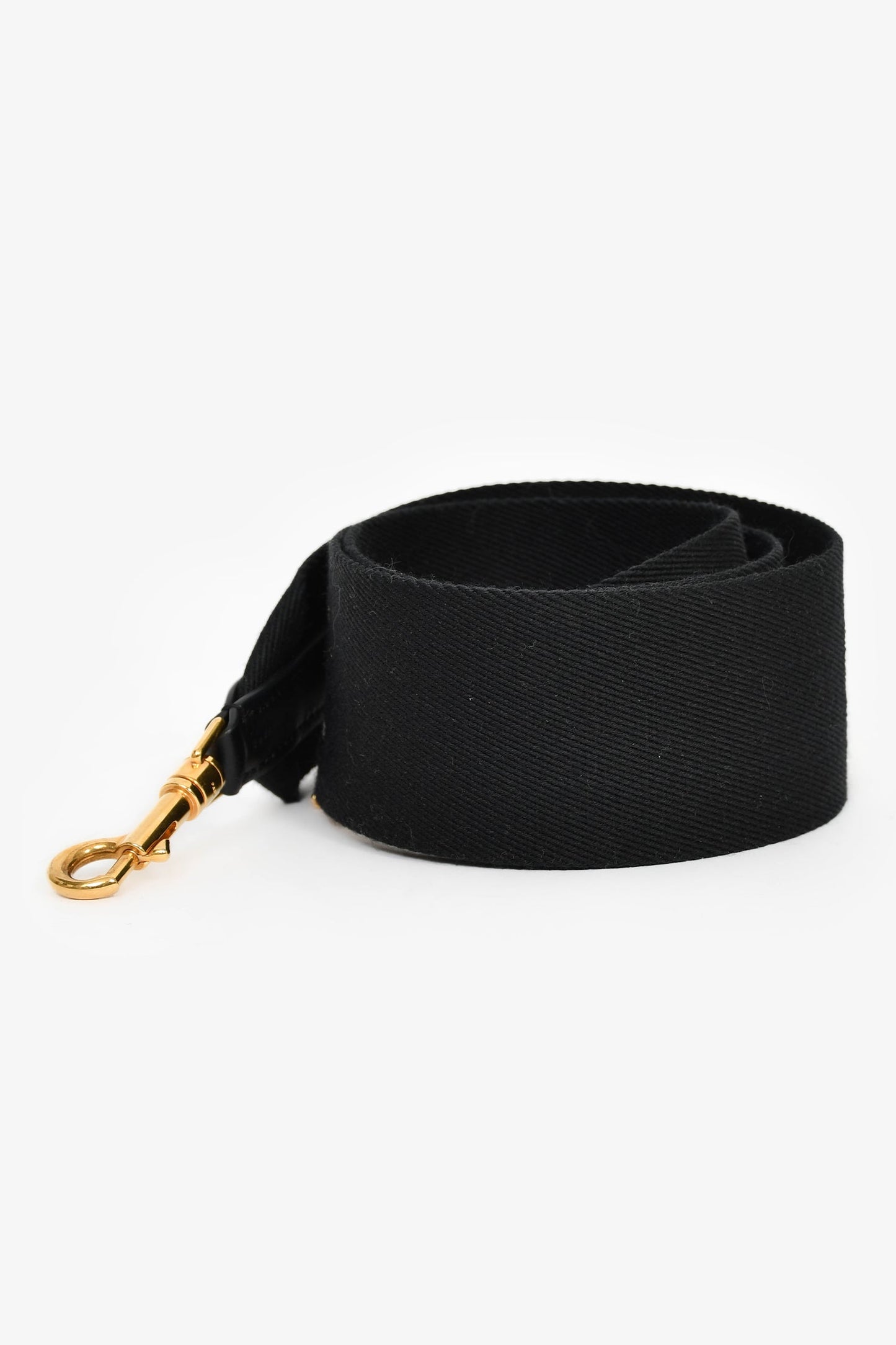 Celine Black Canvas Logo Bag Strap
