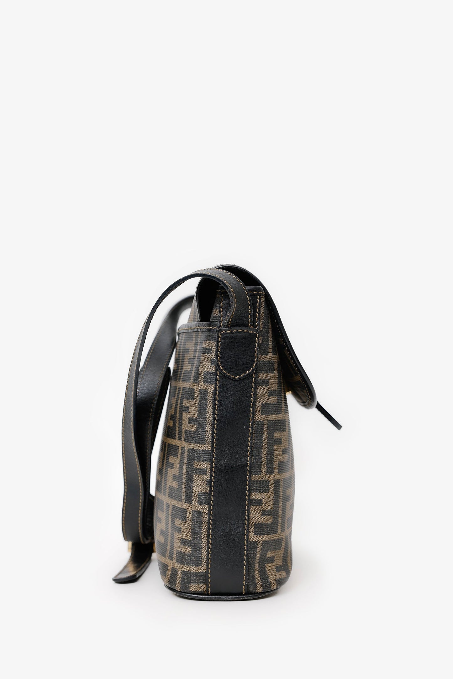 Fendi   FF Coated Canvas Crossbody Bag