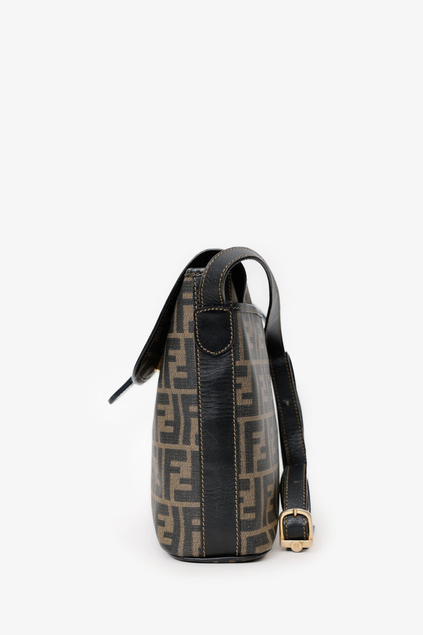 Fendi   FF Coated Canvas Crossbody Bag