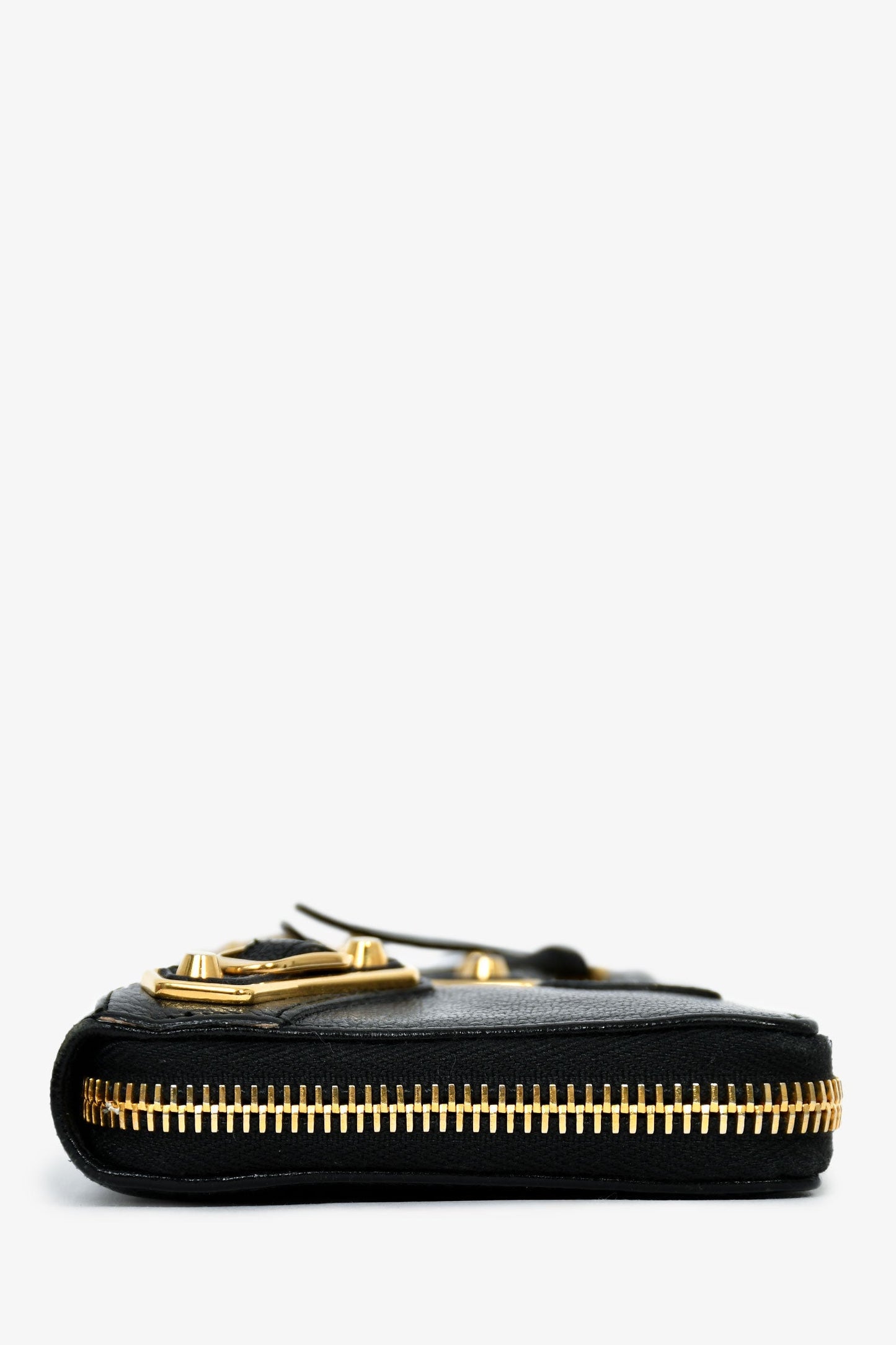Balenciaga Black Leather Continental Wallet