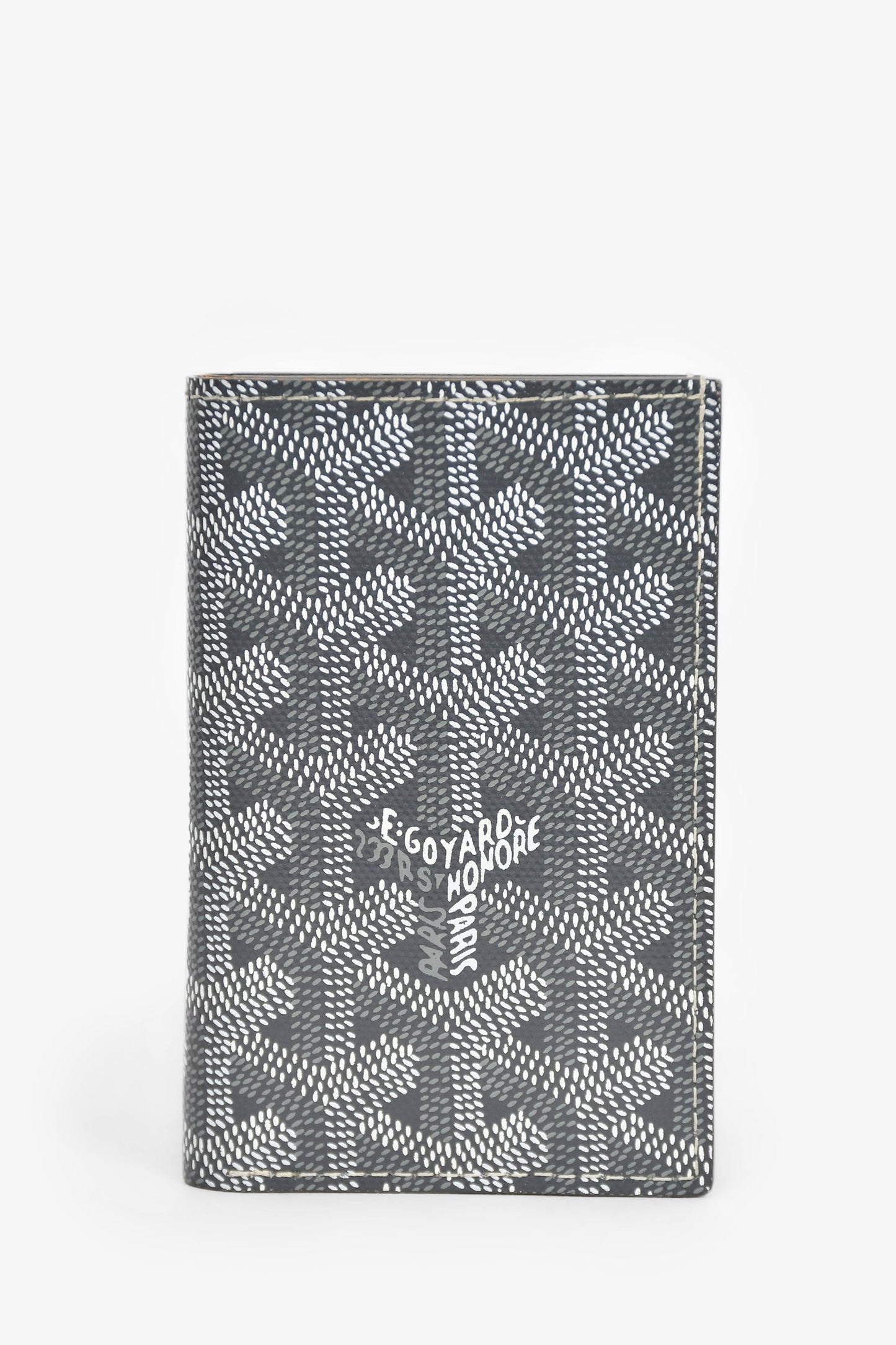 Goyard Grey Goyardine Leather 'Saint-Pierre' Card Wallet