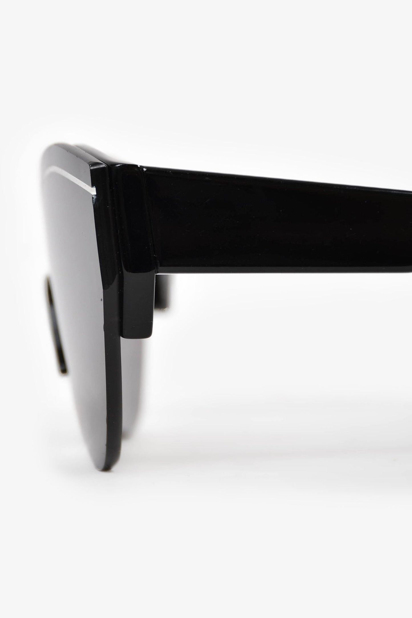Balenciaga Black 'Ski' Cat-Eye Frameless Sunglasses