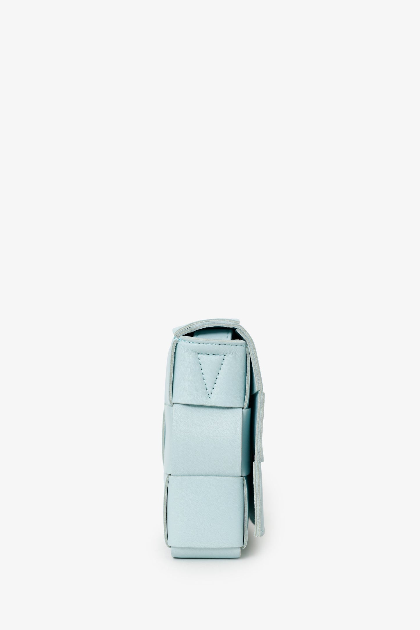 Bottega Veneta Light Blue Intrecciato Leather Cassette Crossbody Bag