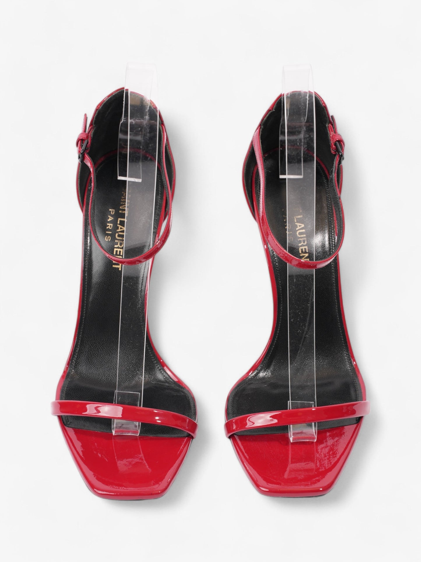 Saint Laurent Opyum Heels 110mm Red / Black Leather EU 37.5 UK 4.5