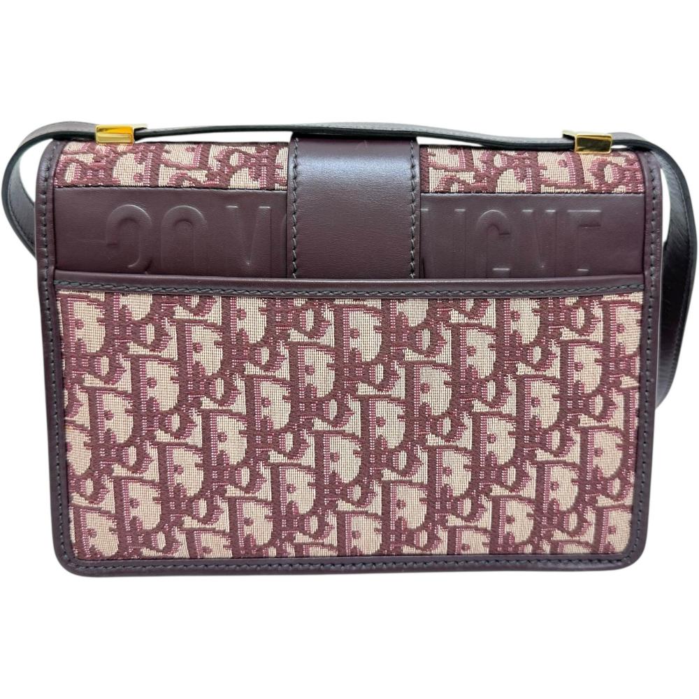 Christian Dior 30 Montaigne Oblique Canvas/Leather/Jacquard Shoulder Bag