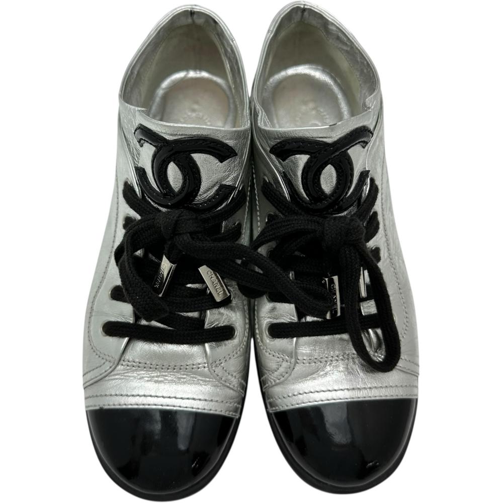 Chanel Coco Mark Leather Sneakers
