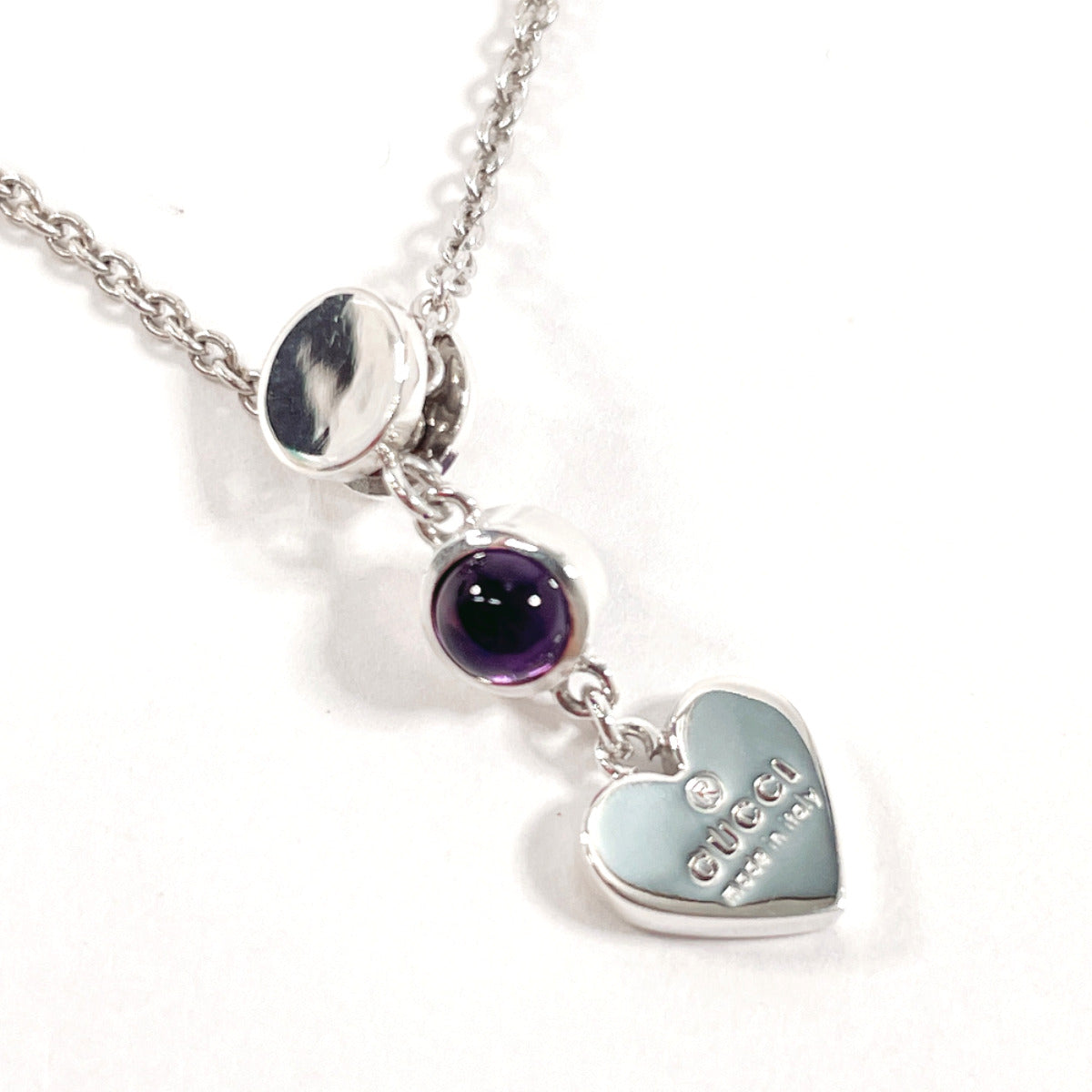 GUCCI Necklace 805338676 Silver925, Amethyst Silver Women