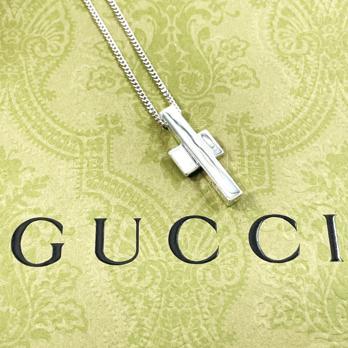 GUCCI Necklace Silver925 Silver cross unisex