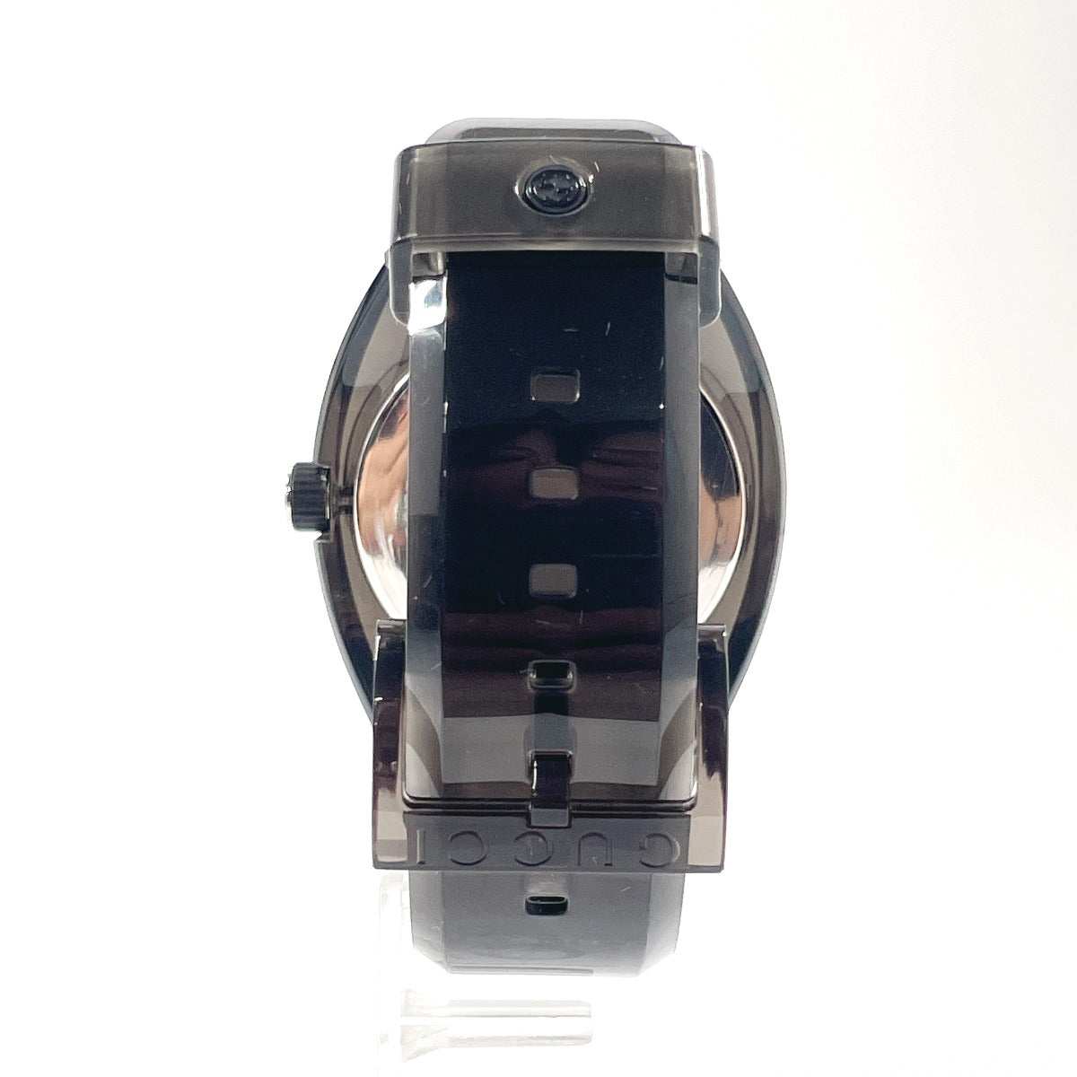 GUCCI Watches Quartz 137.1 Stainless Steel, Rubber black sink black dial mens