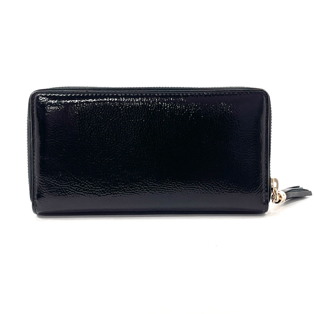 GUCCI Long Wallet Purse 308004 Patent leather black Zip Around Soho Women