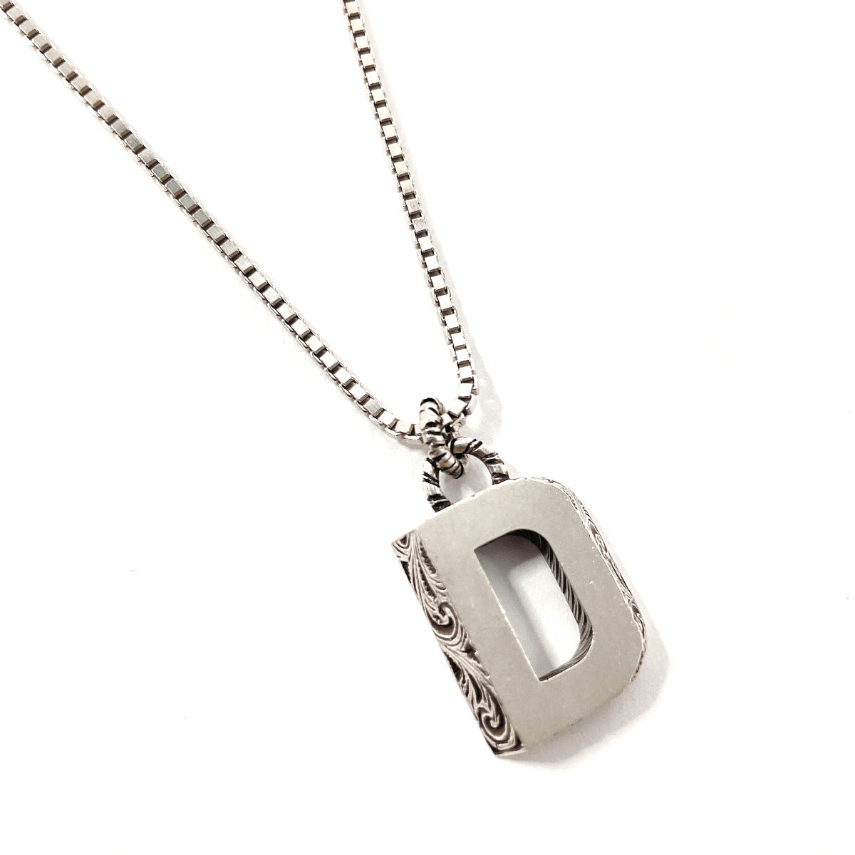 GUCCI Necklace Silver925 Silver Initial Necklace D unisex