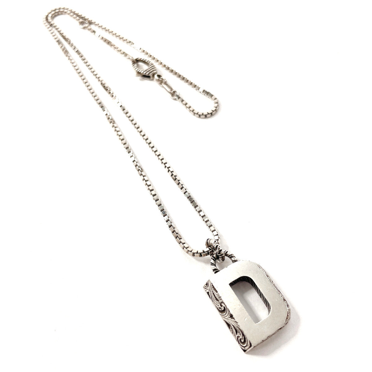 GUCCI Necklace Silver925 Silver Initial Necklace D unisex