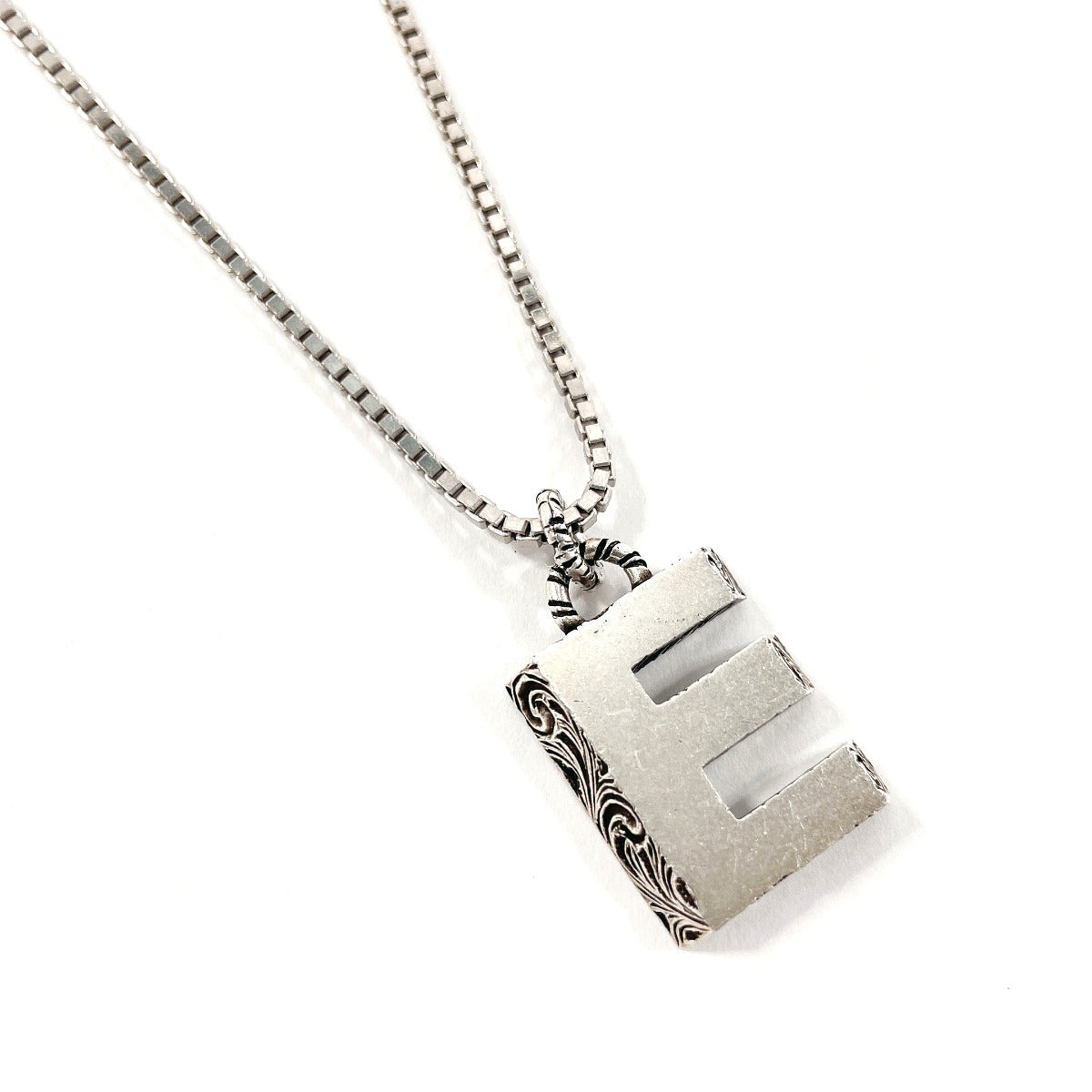GUCCI Necklace Silver925 Silver Initial Necklace E unisex