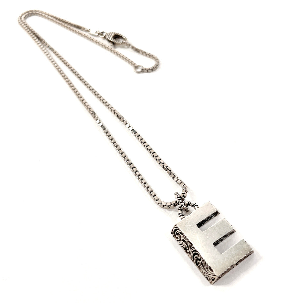 GUCCI Necklace Silver925 Silver Initial Necklace E unisex
