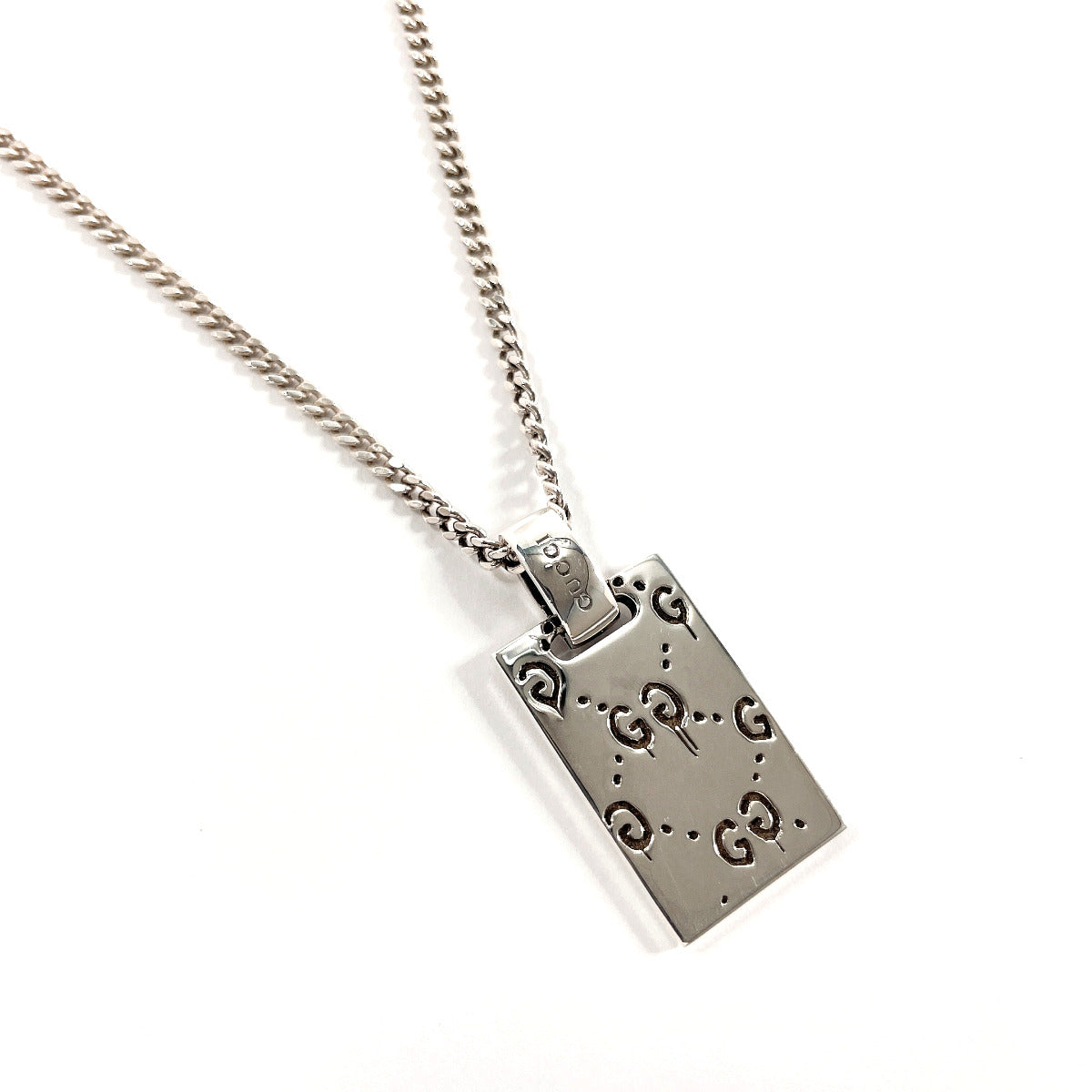 GUCCI Necklace 455315 J8400 Silver925 Silver Gucci Ghost mens