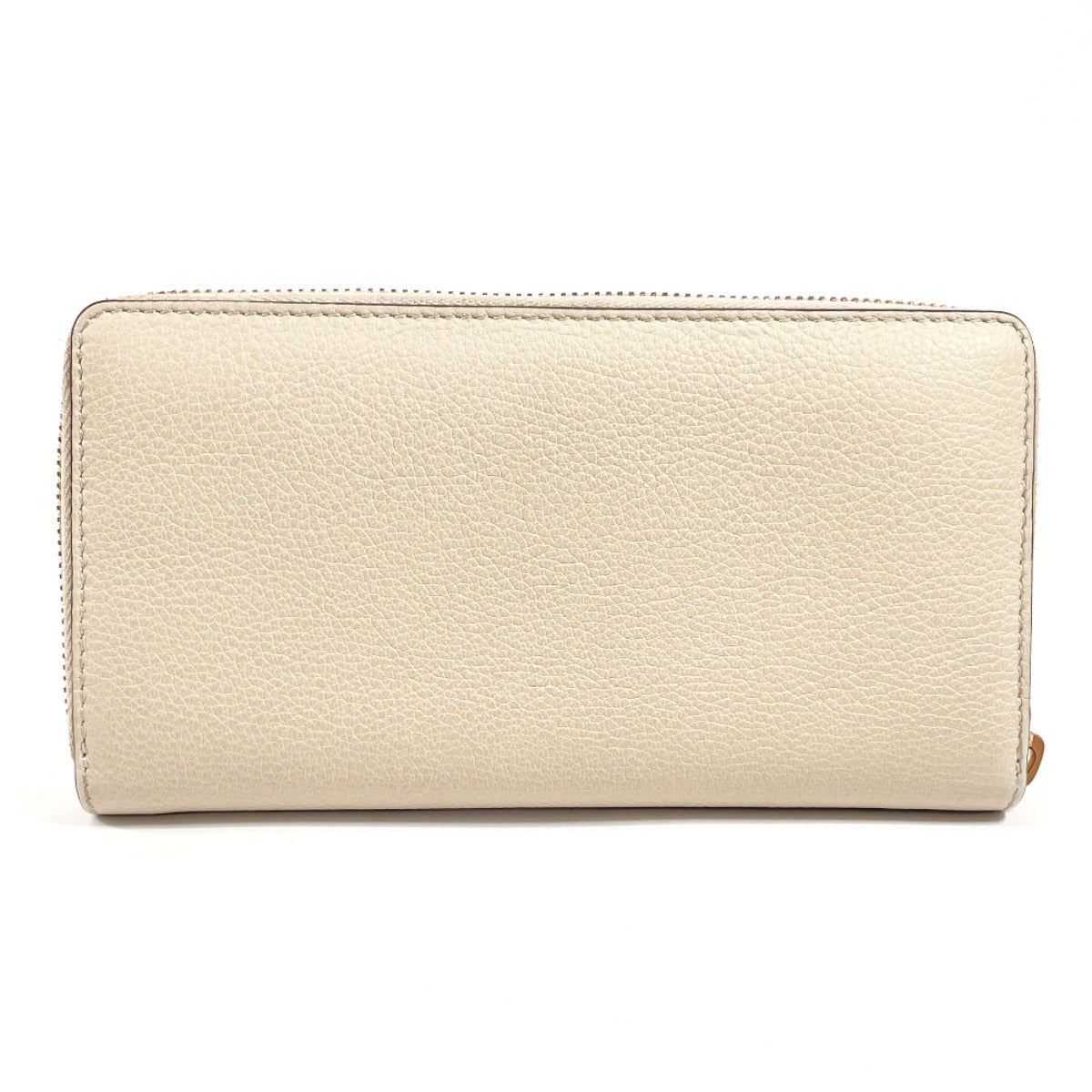 GUCCI Long Wallet Purse 658691 leather beige logo Zip Around unisex