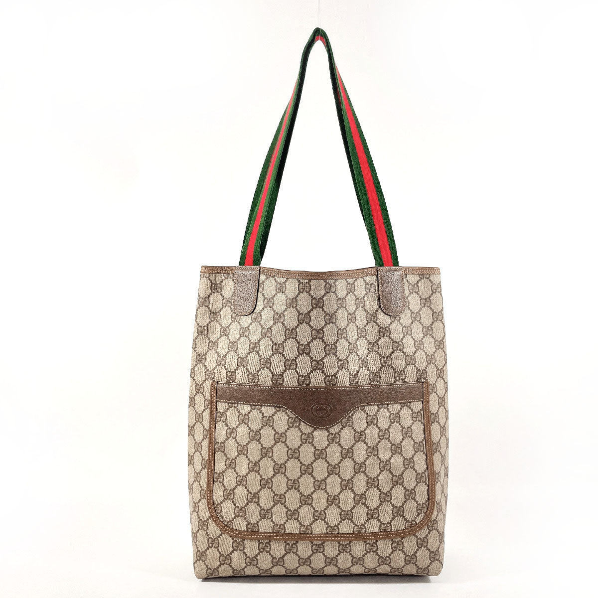 GUCCI Tote Bag 002?E39?E6487 GG Supreme Canvas Brown   Sherry line unisex