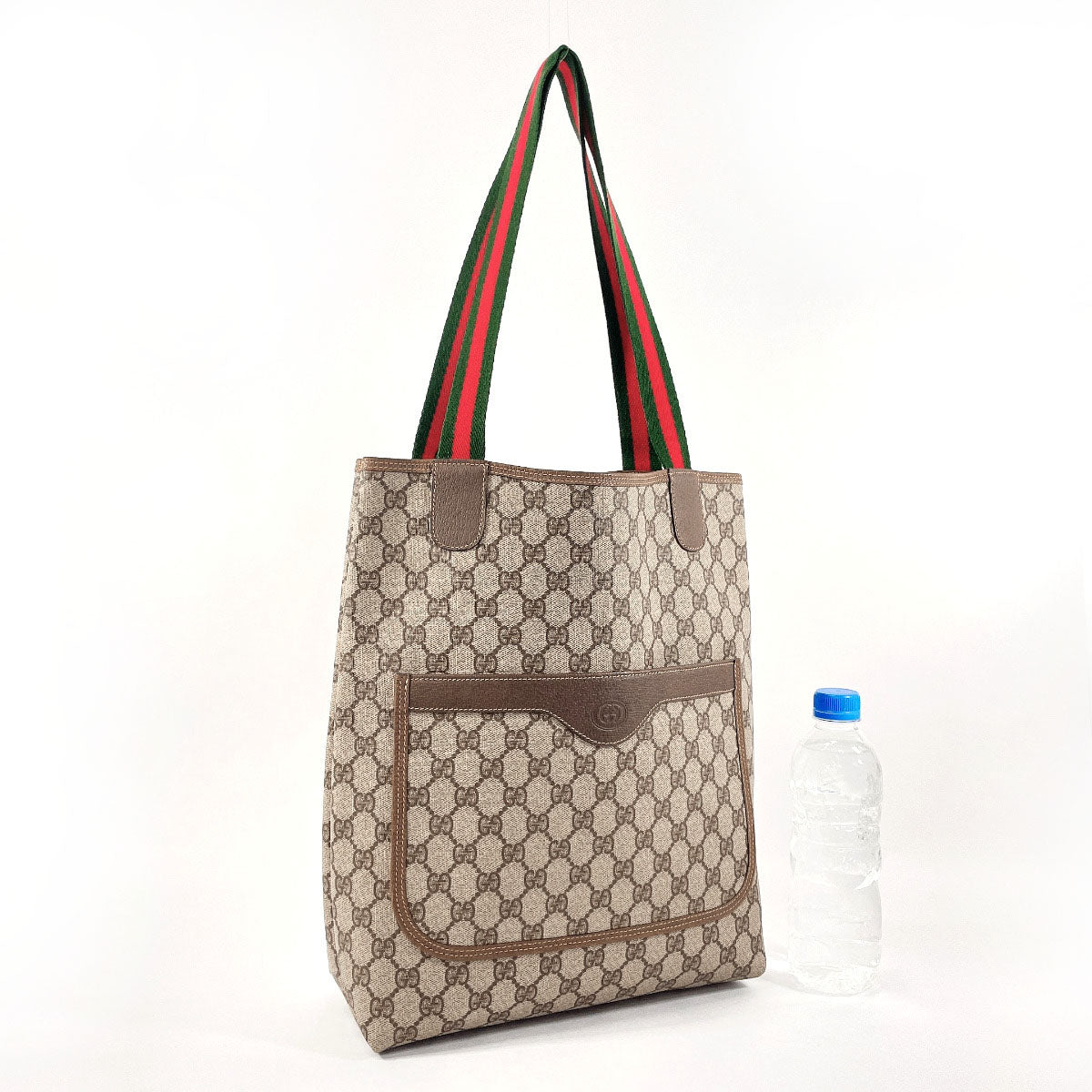 GUCCI Tote Bag 002?E39?E6487 GG Supreme Canvas Brown   Sherry line unisex