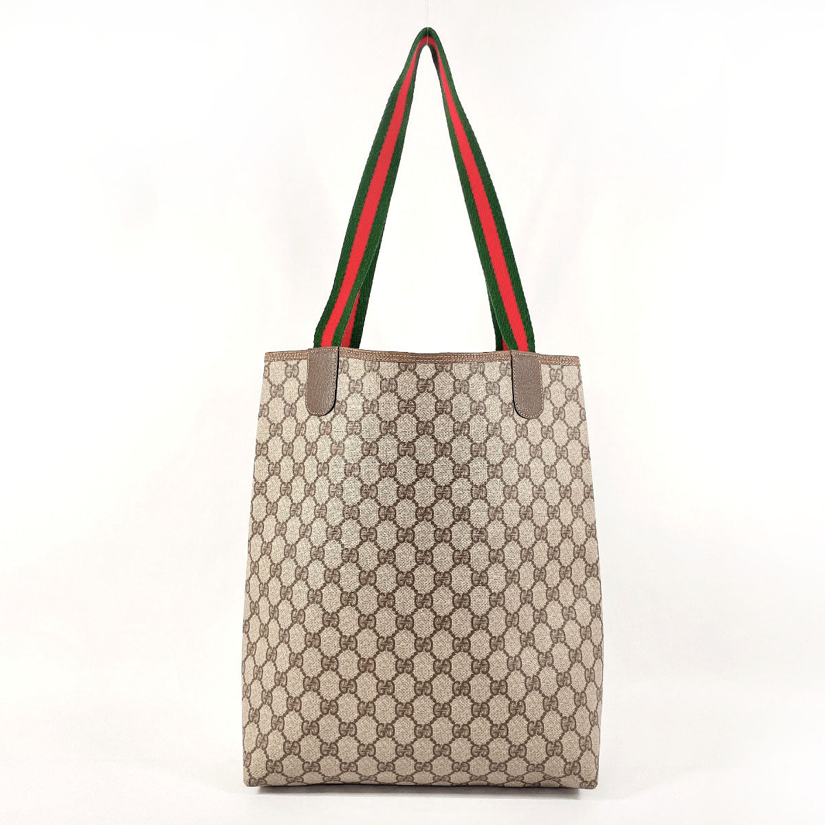 GUCCI Tote Bag 002?E39?E6487 GG Supreme Canvas Brown   Sherry line unisex
