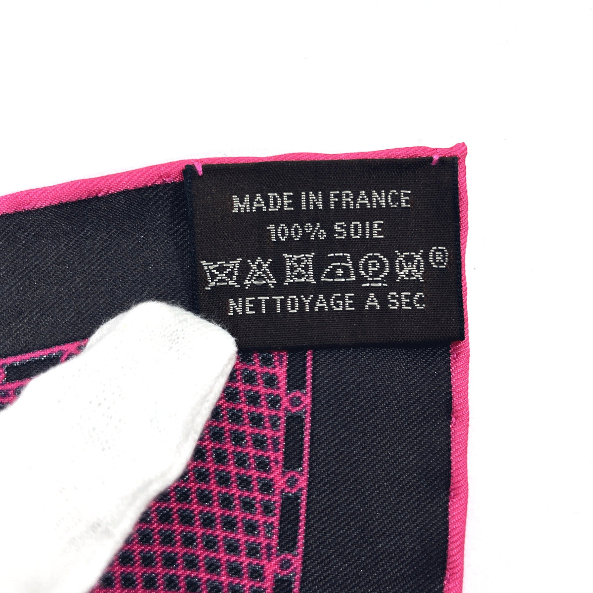 HERMES scarf Silk, 100% silk gray Serie Carre 45 Women  d