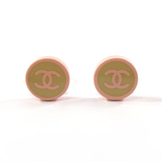 CHANEL Earring plastic pink COCO Mark