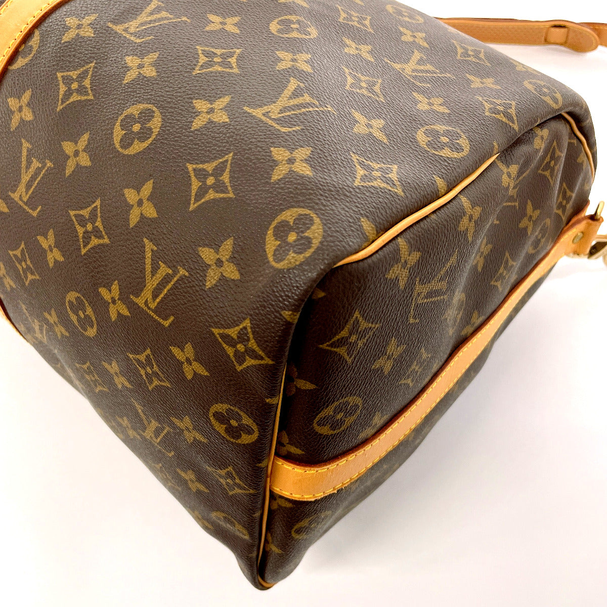 LOUIS VUITTON Boston Duffel bag M41416 Monogram canvas, tanned leather Brown Keepall  bandouliere 50 unisex  d