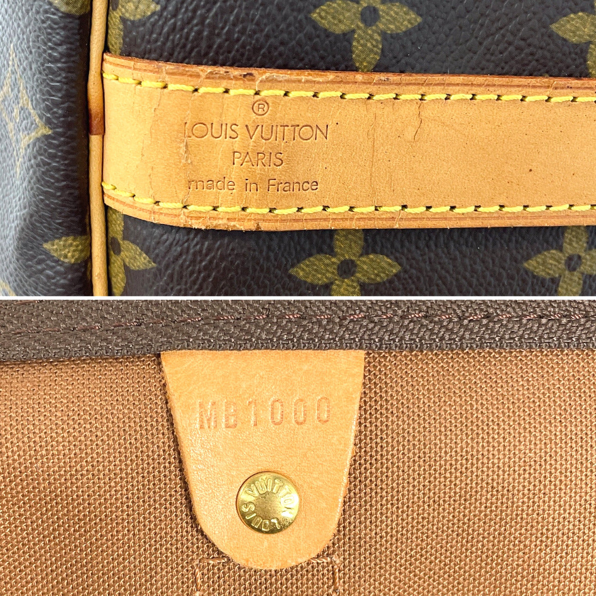 LOUIS VUITTON Boston Duffel bag M41416 Monogram canvas, tanned leather Brown Keepall  bandouliere 50 unisex  d