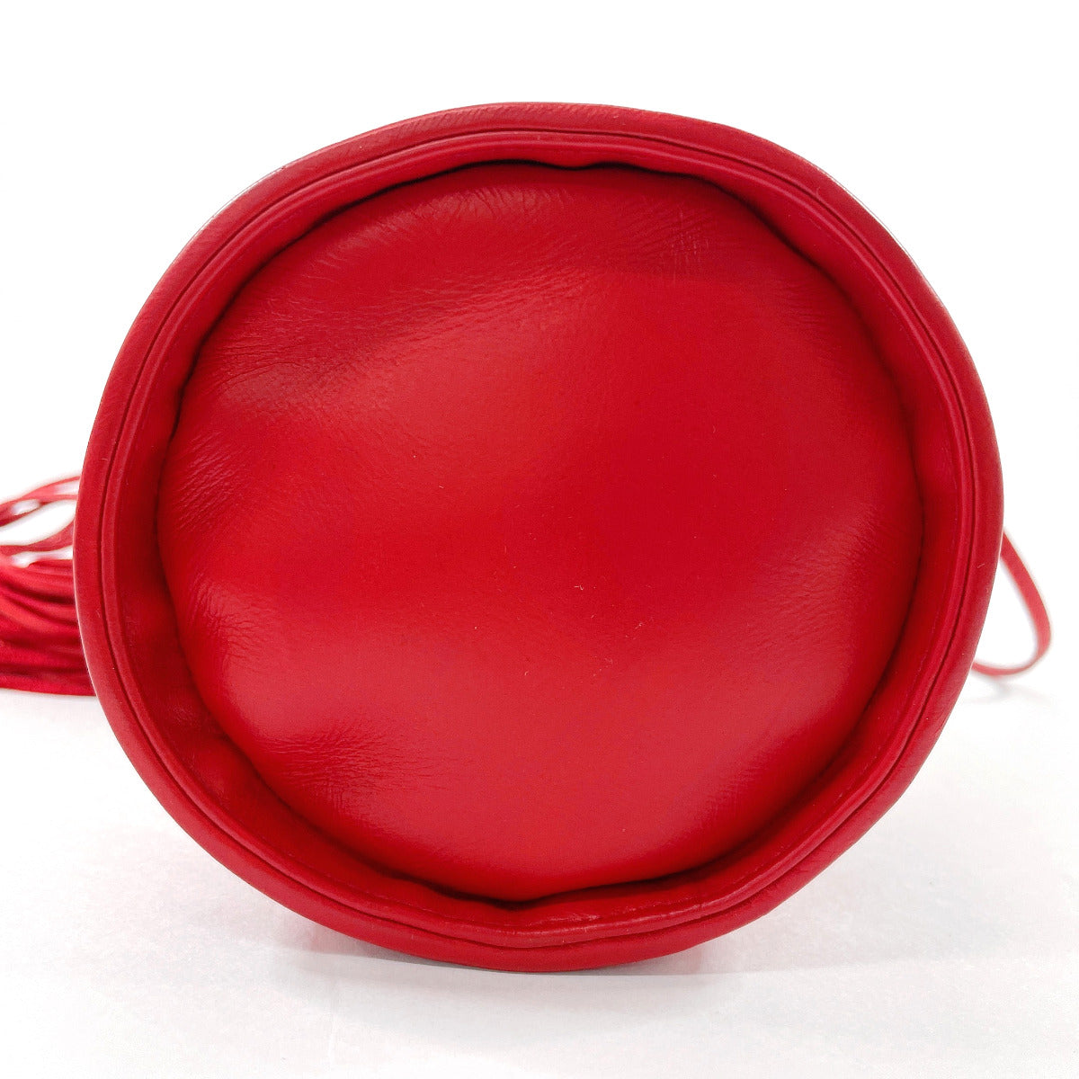 CHANEL Shoulder Bag lambskin Red Matrasse   Fringe COCO Mark