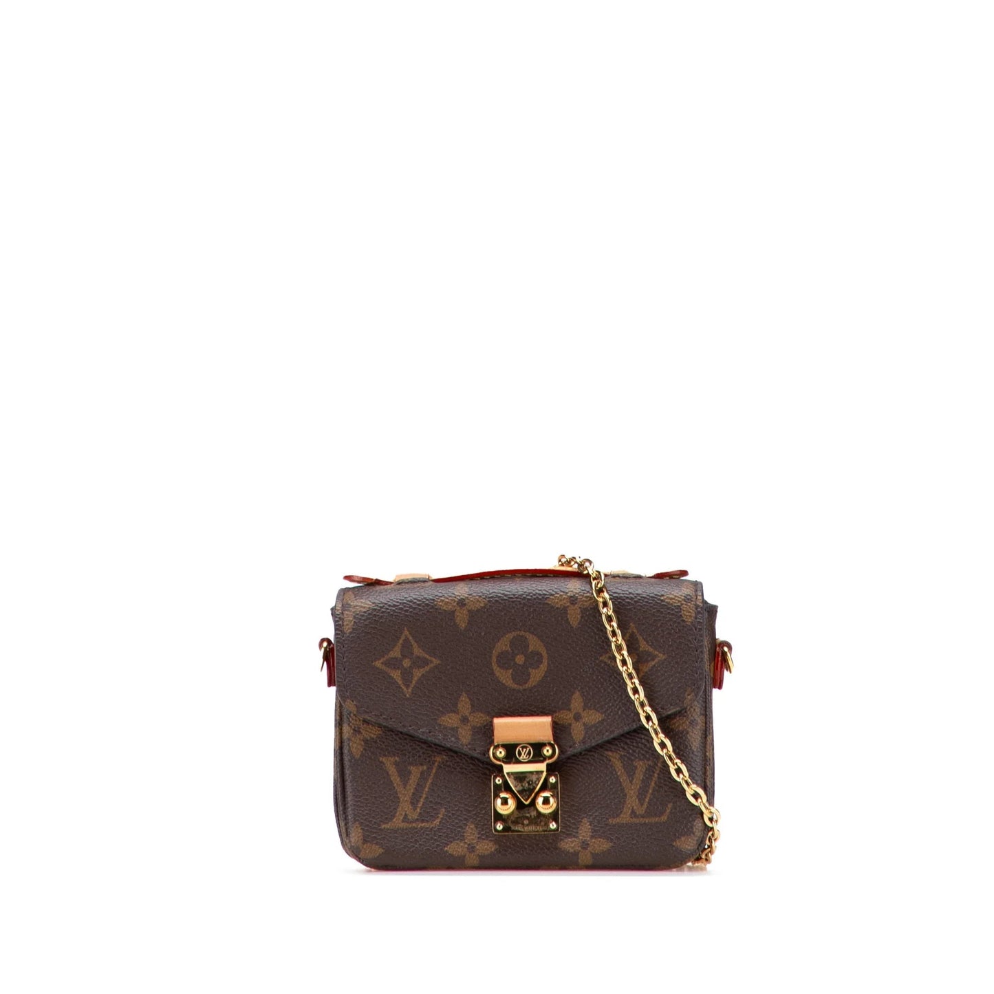 Brown Louis Vuitton Monogram Micro Metis Satchel