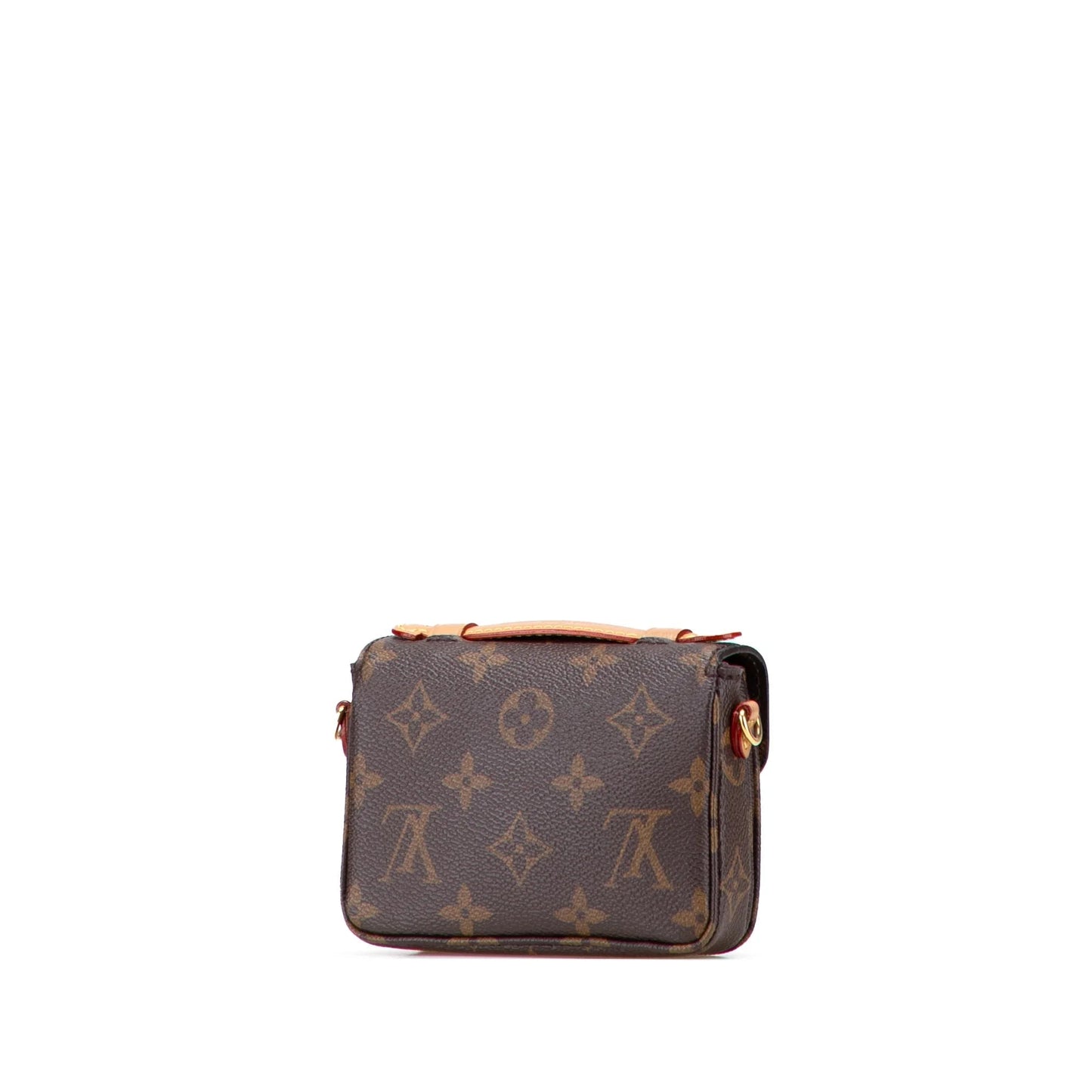 Brown Louis Vuitton Monogram Micro Metis Satchel