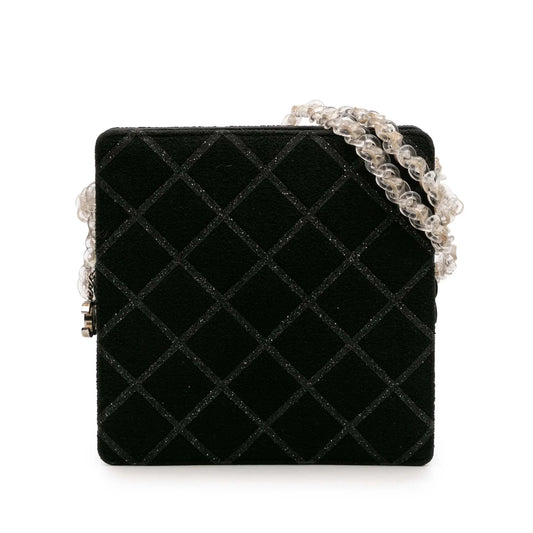 Black Chanel CC Tweed Chain Fantasy Crossbody