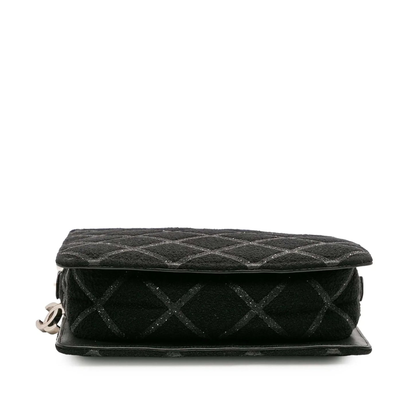 Black Chanel CC Tweed Chain Fantasy Crossbody