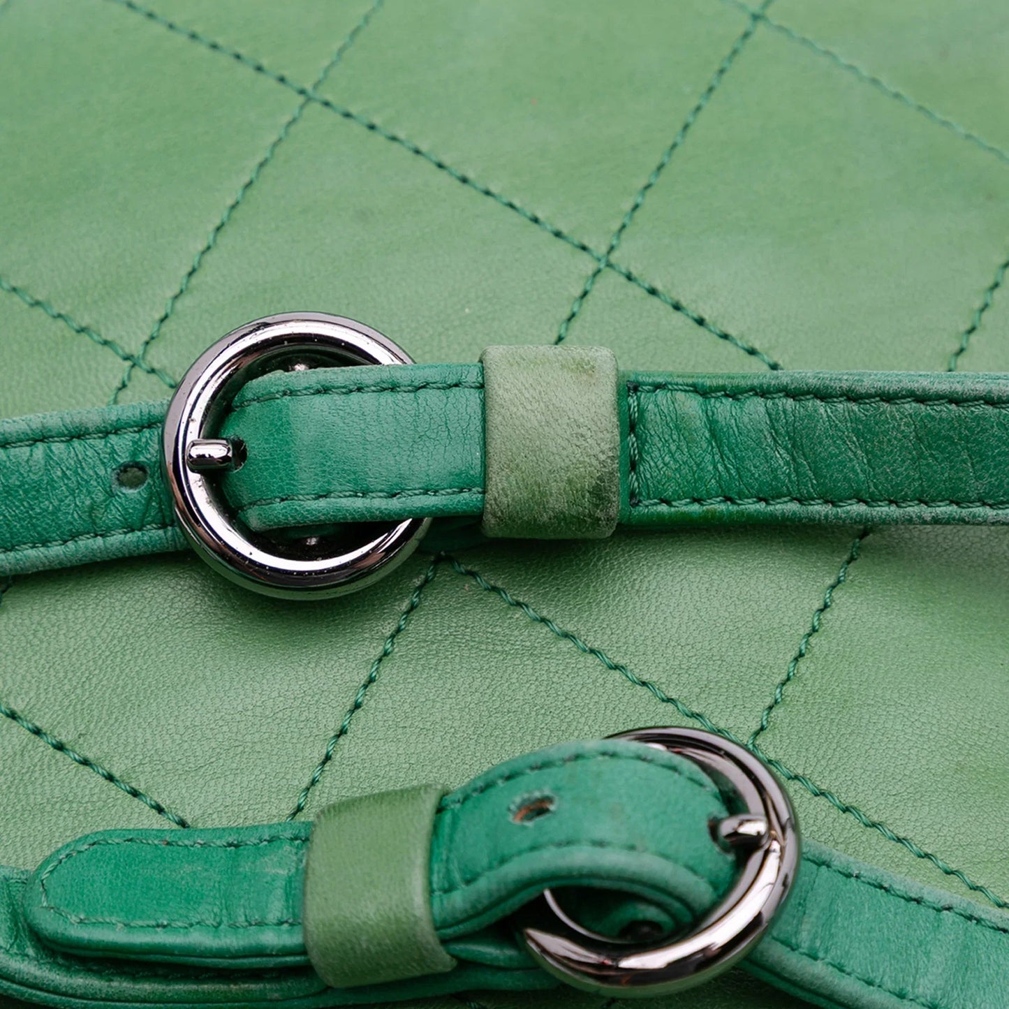 Green Chanel CC Quilted Lambskin Country Club Tote
