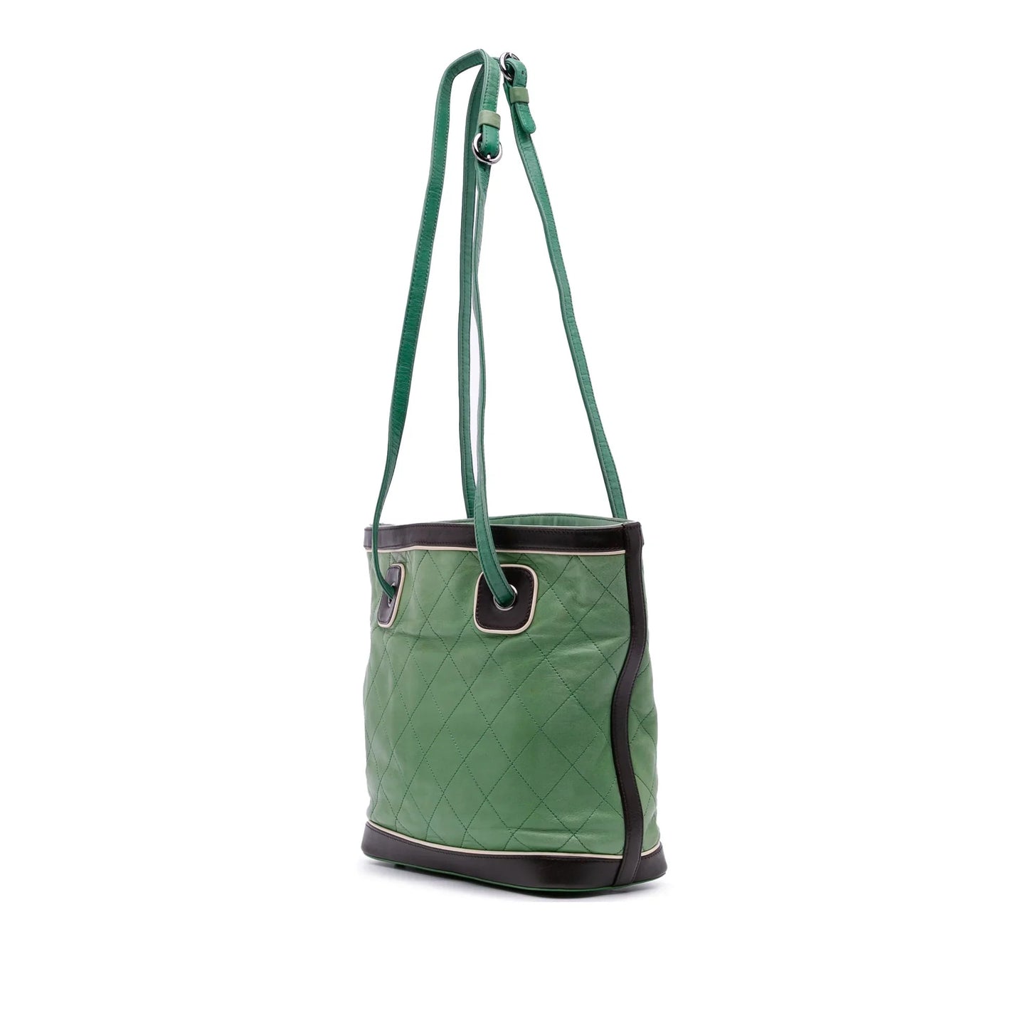 Green Chanel CC Quilted Lambskin Country Club Tote