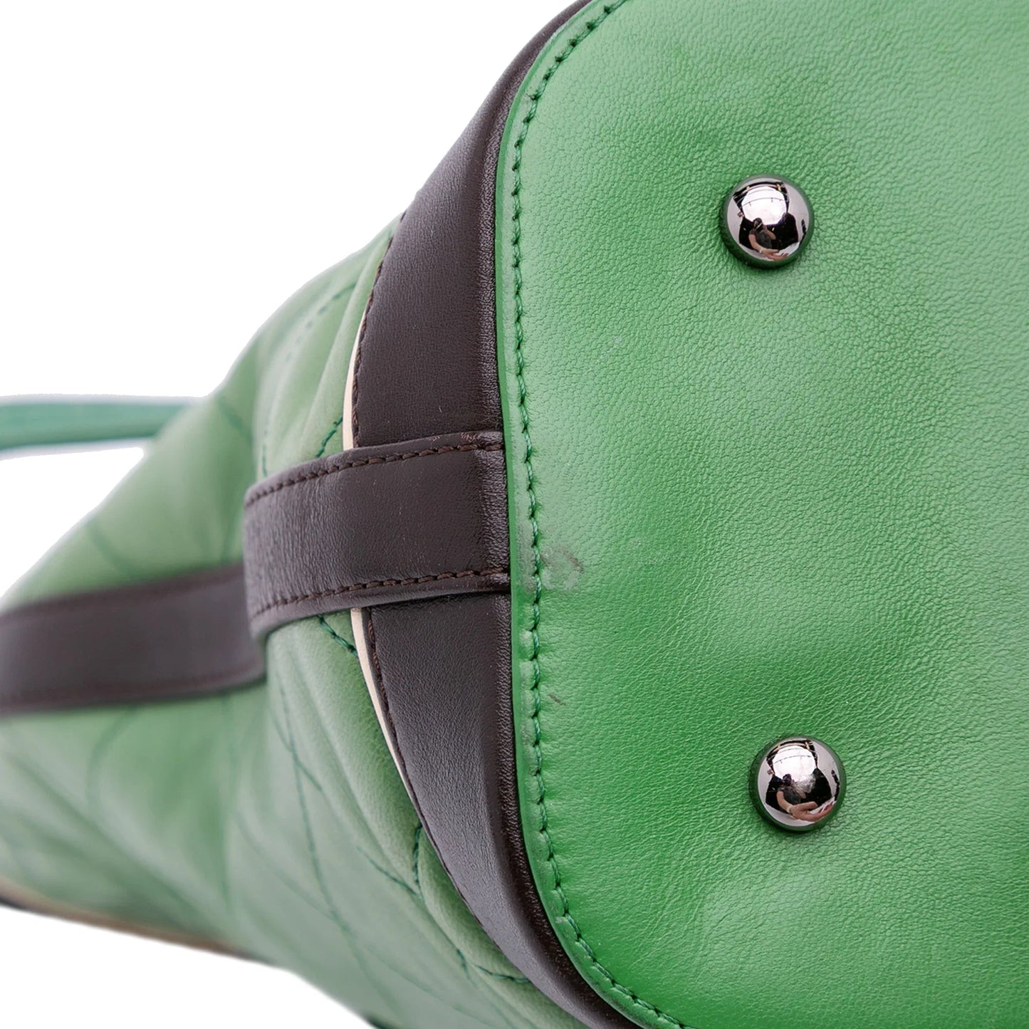 Green Chanel CC Quilted Lambskin Country Club Tote