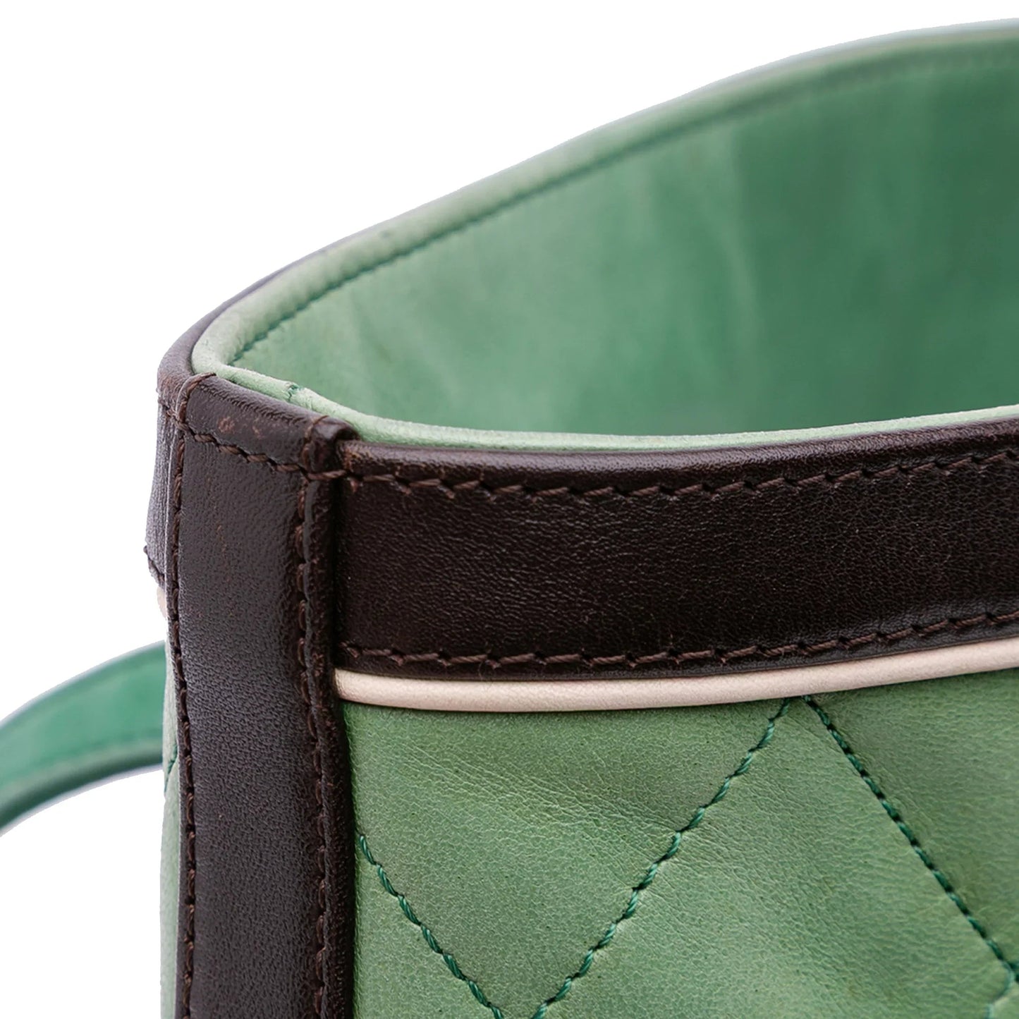 Green Chanel CC Quilted Lambskin Country Club Tote