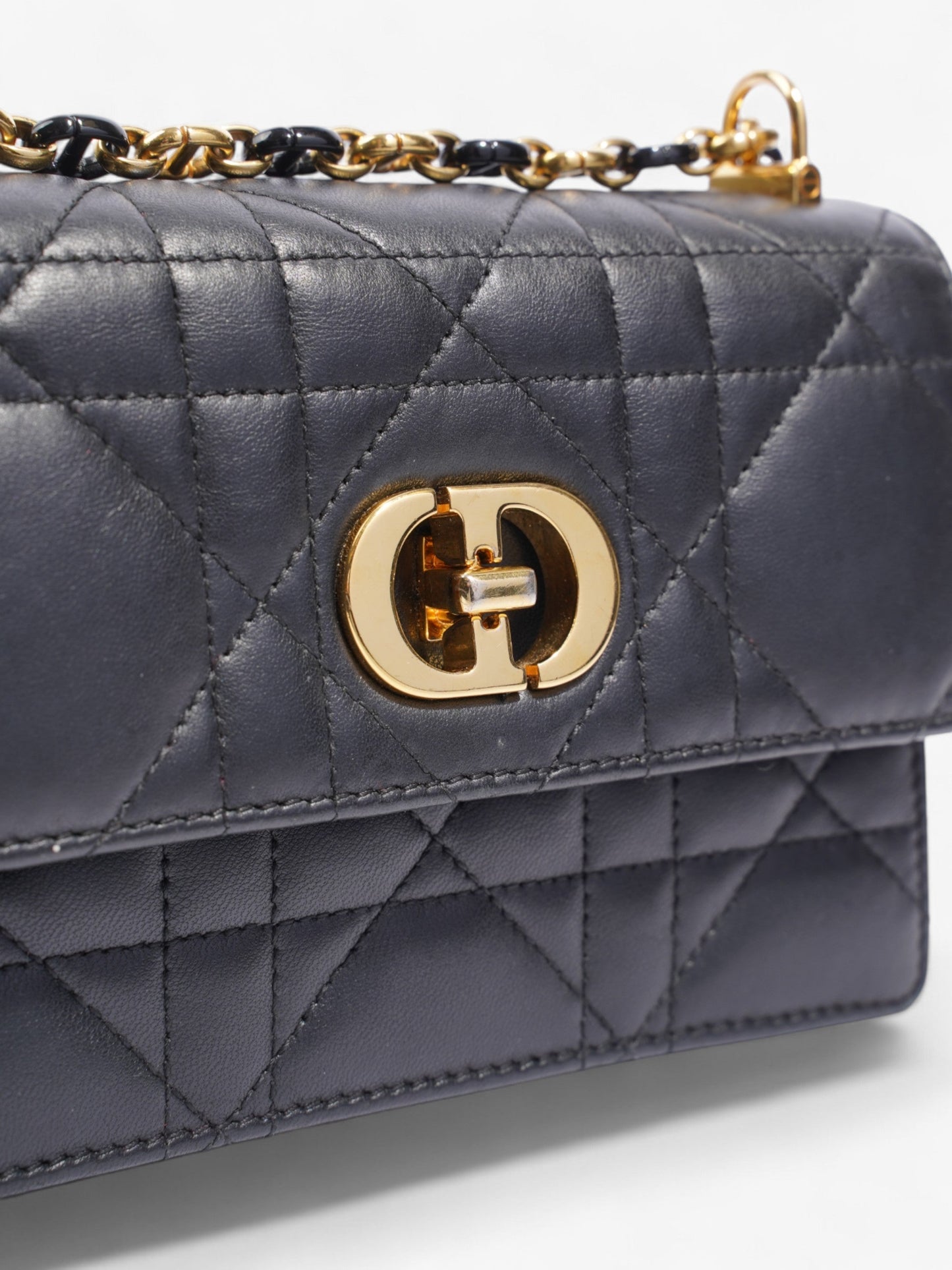 Christian Dior Miss Caro Bag Black Lambskin Leather Mini