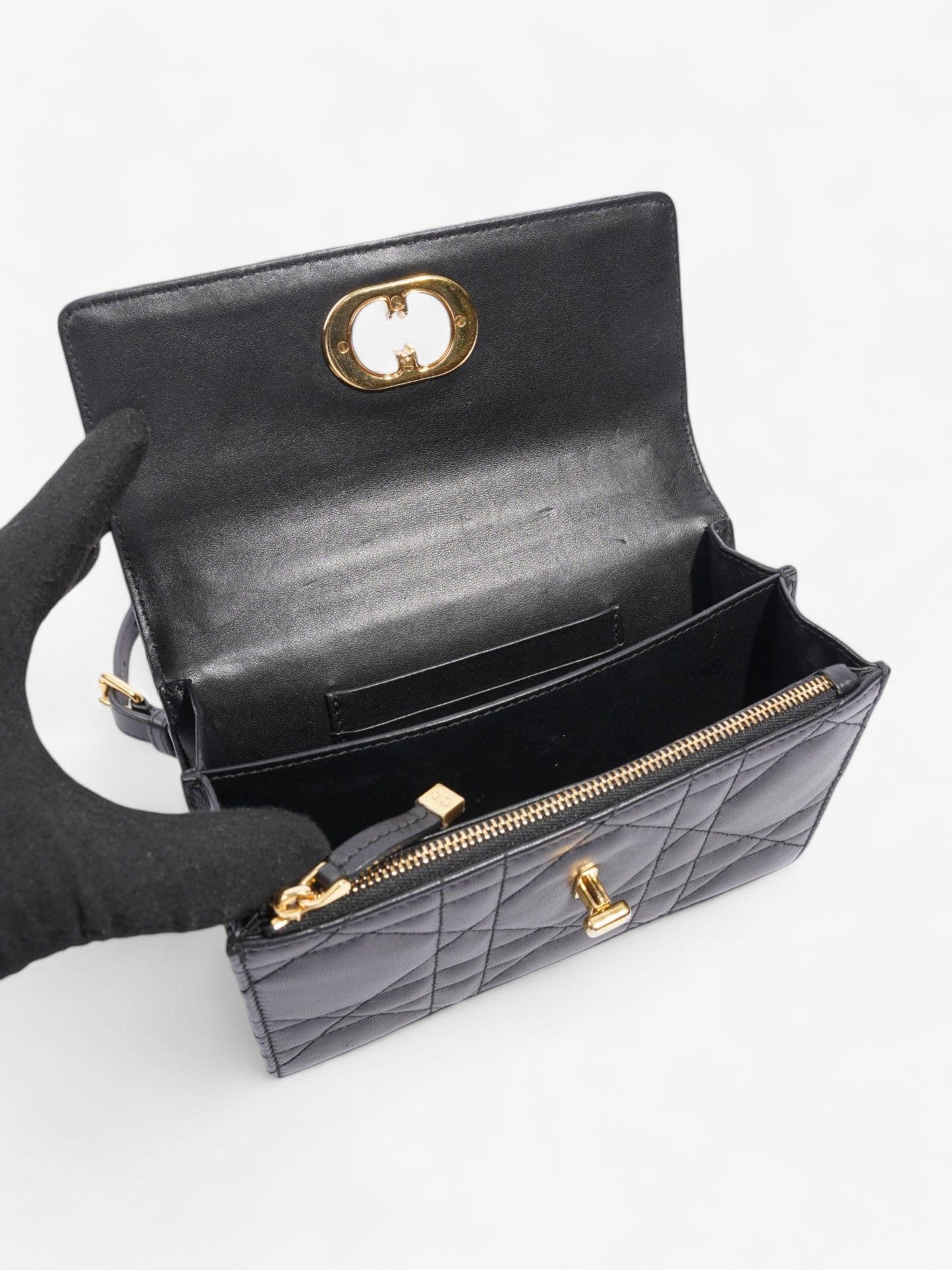 Christian Dior Miss Caro Bag Black Lambskin Leather Mini