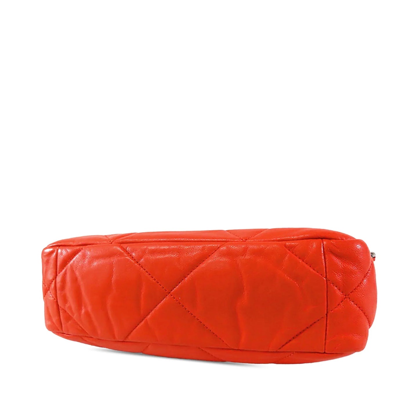 Orange Chanel Medium Lambskin 19 Flap Satchel
