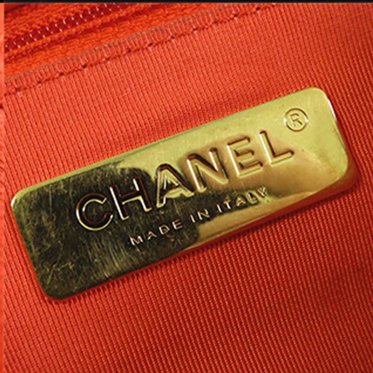Orange Chanel Medium Lambskin 19 Flap Satchel
