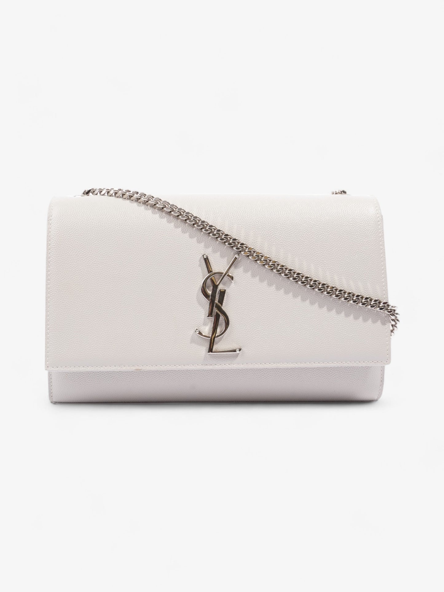 Saint Laurent Kate Grey Grained Leather Medium