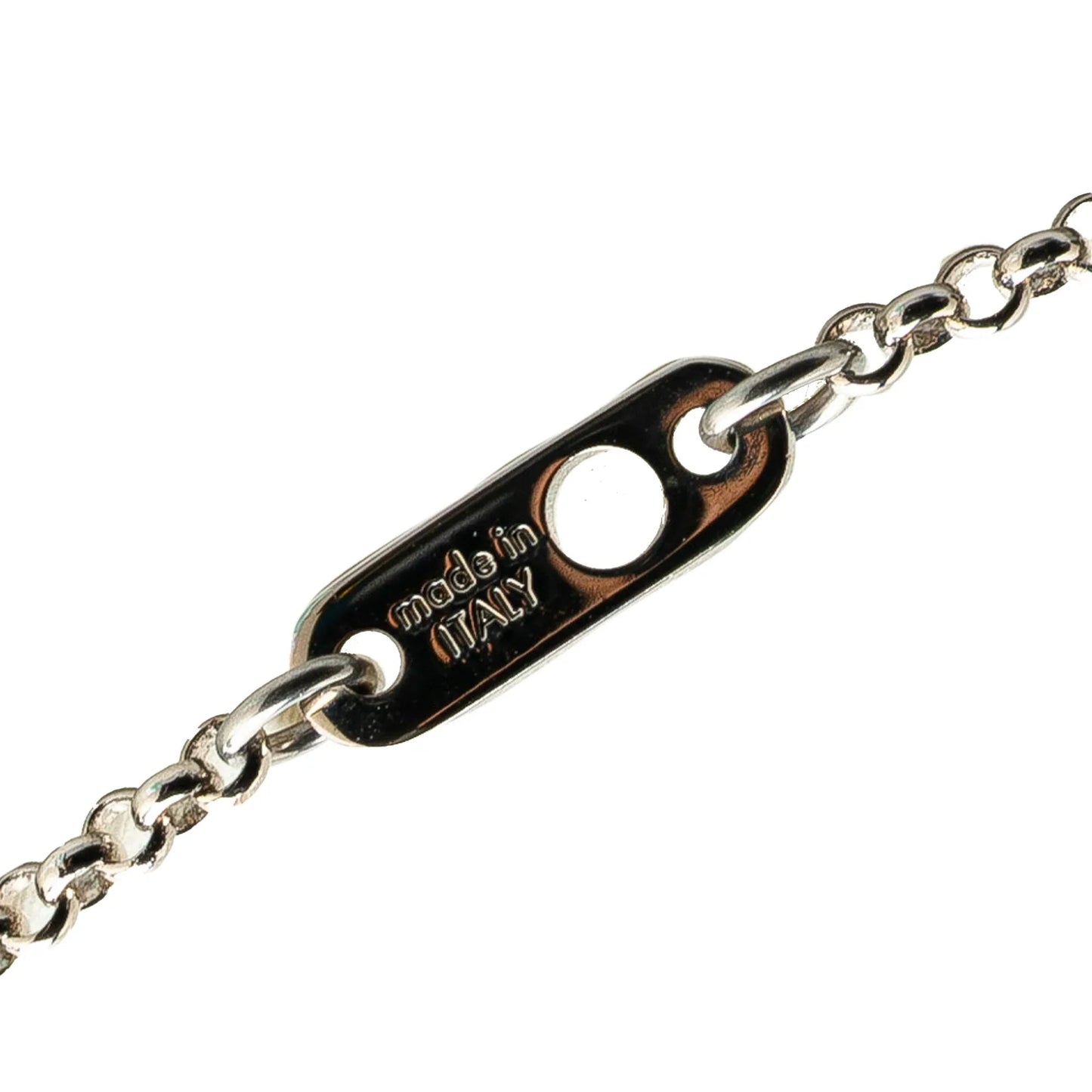 Silver Louis Vuitton Silver Plated Enamel Game On Dice Pendant Necklace
