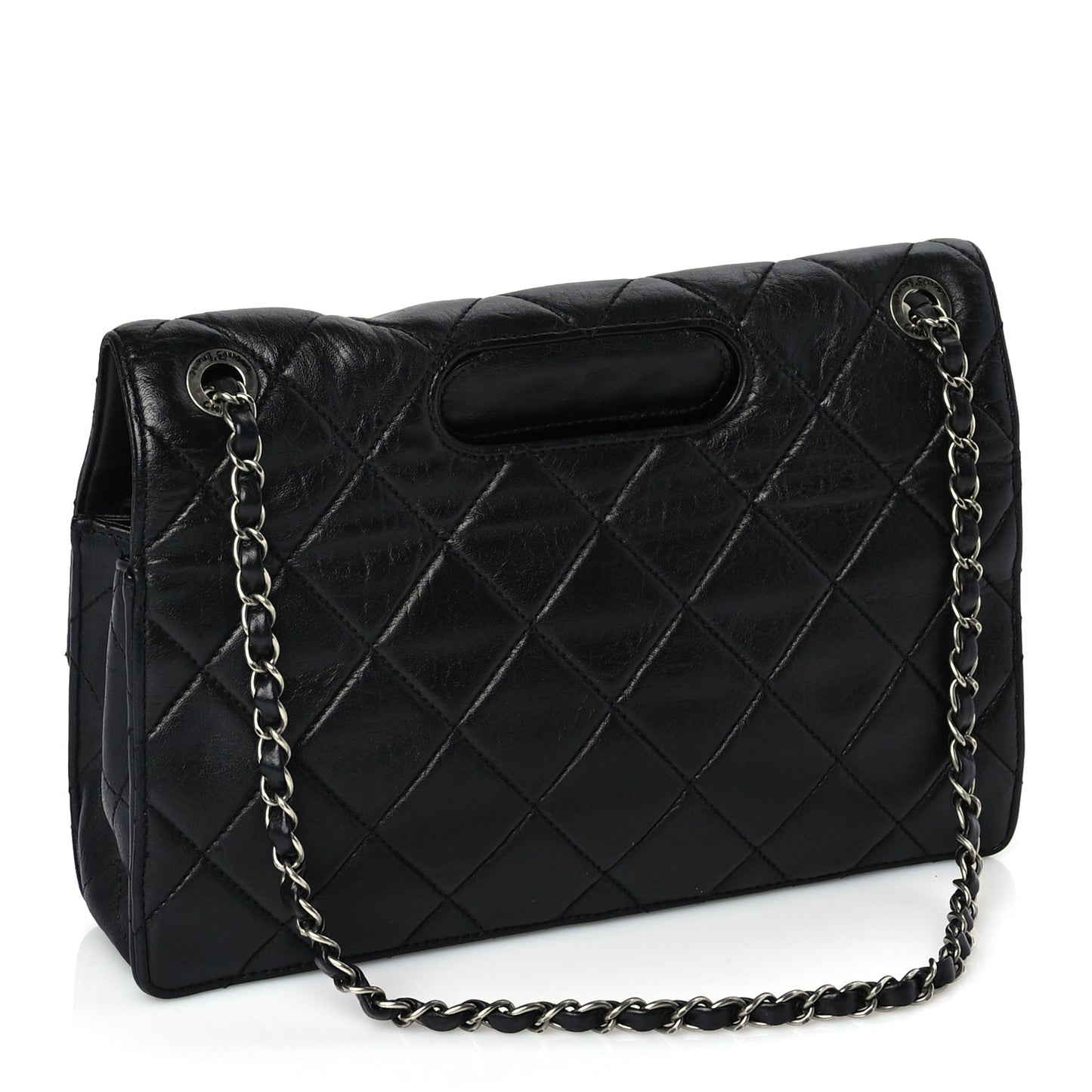 Chanel Washed Lambskin Jumbo Take Away Flap Black