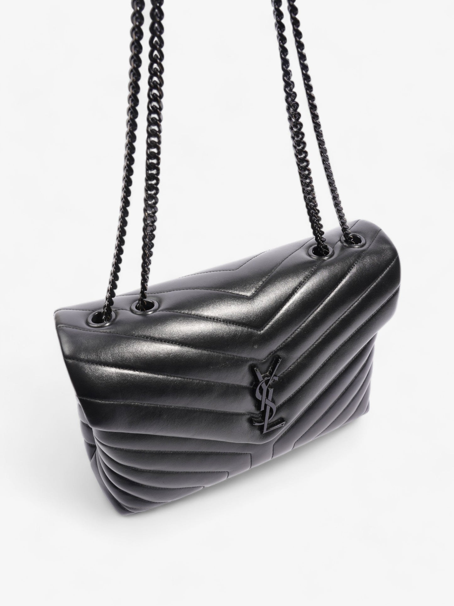 Saint Laurent Lou Lou Black Leather Medium