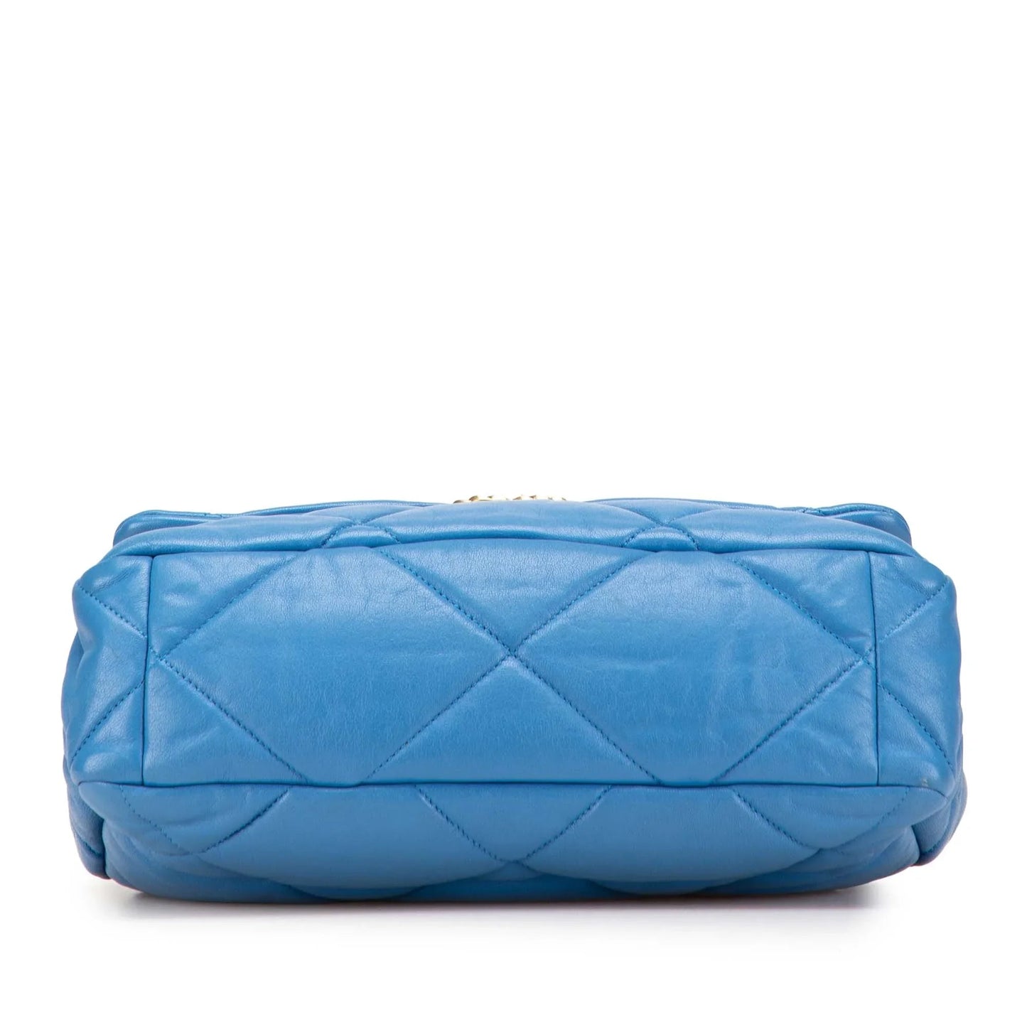 Blue Chanel Large Lambskin 19 Flap Satchel